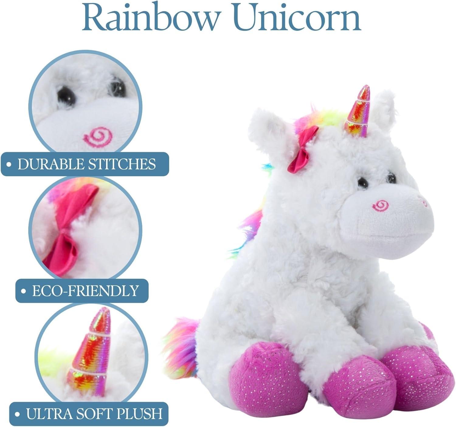 image:imageThe Petting Zoo Rainbow Unicorn Stuffed Animal Unicorn Gifts for Girls Plush Toy 11 inches