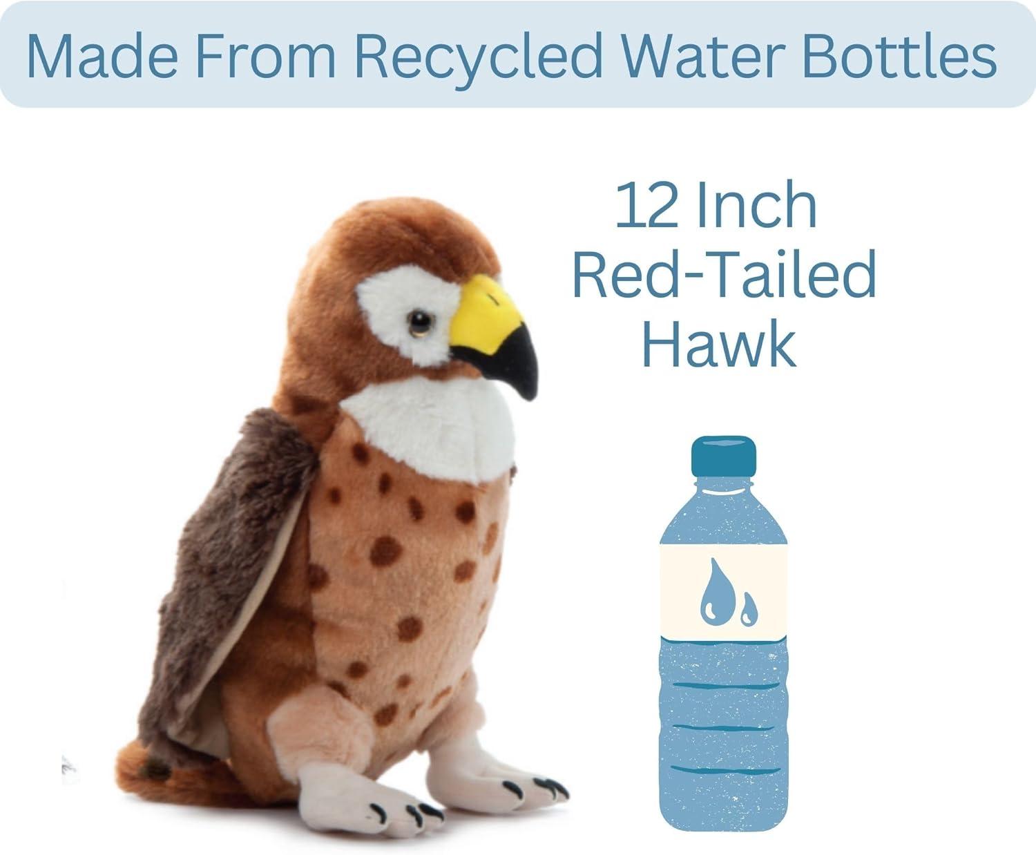 image:imageThe Petting Zoo Red Tailed Hawk Stuffed Animal Plushie Gifts for Kids Wild Onez Zoo Animals Hawk Plush Toy 12 inches