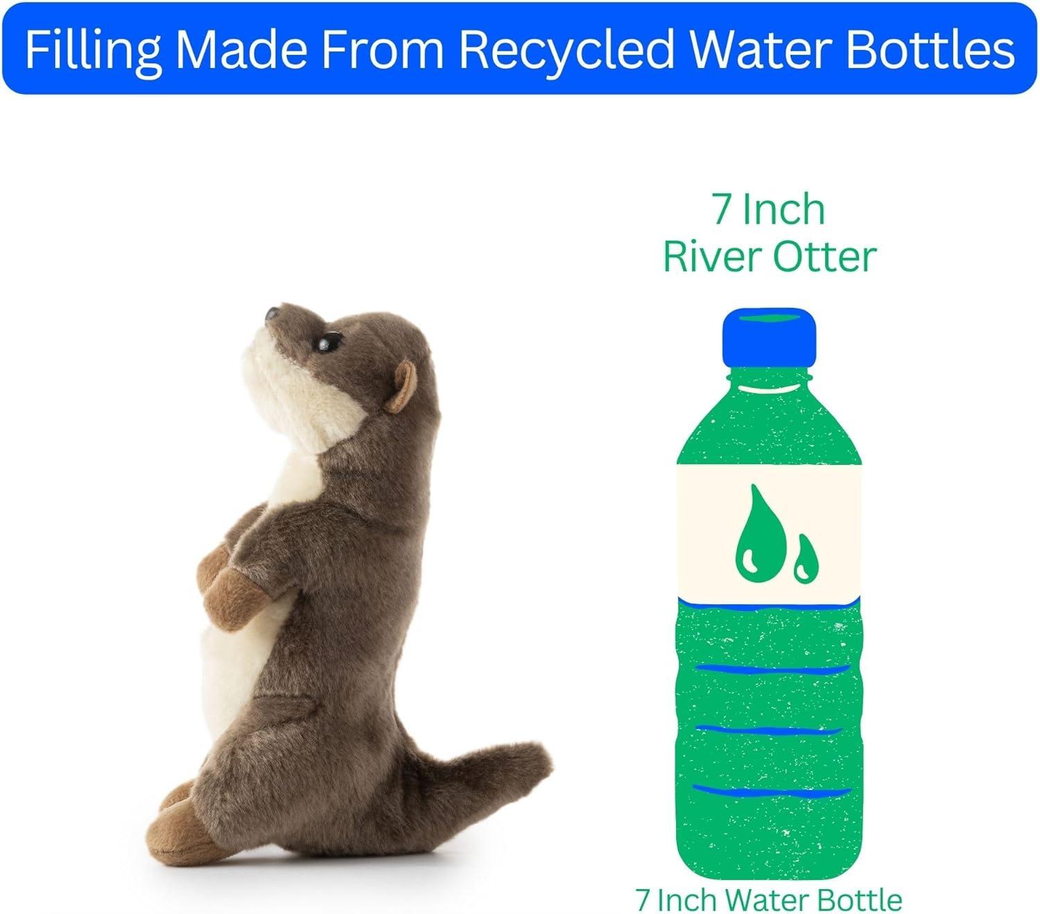 image:imageThe Petting Zoo River Otter Stuffed Animal Plushie Gifts for Kids Wild Onez Babiez Wildlife Animals River Otter Plush Toy 6 Inches6 in