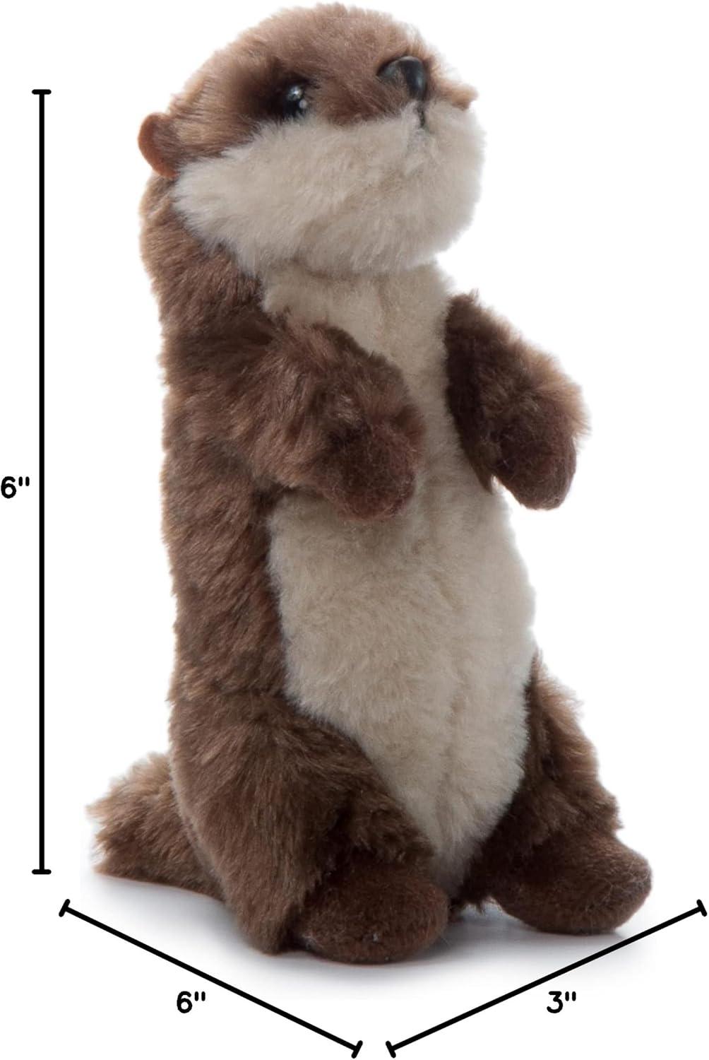 image:imageThe Petting Zoo River Otter Stuffed Animal Plushie Gifts for Kids Wild Onez Babiez Wildlife Animals River Otter Plush Toy 6 Inches6 in