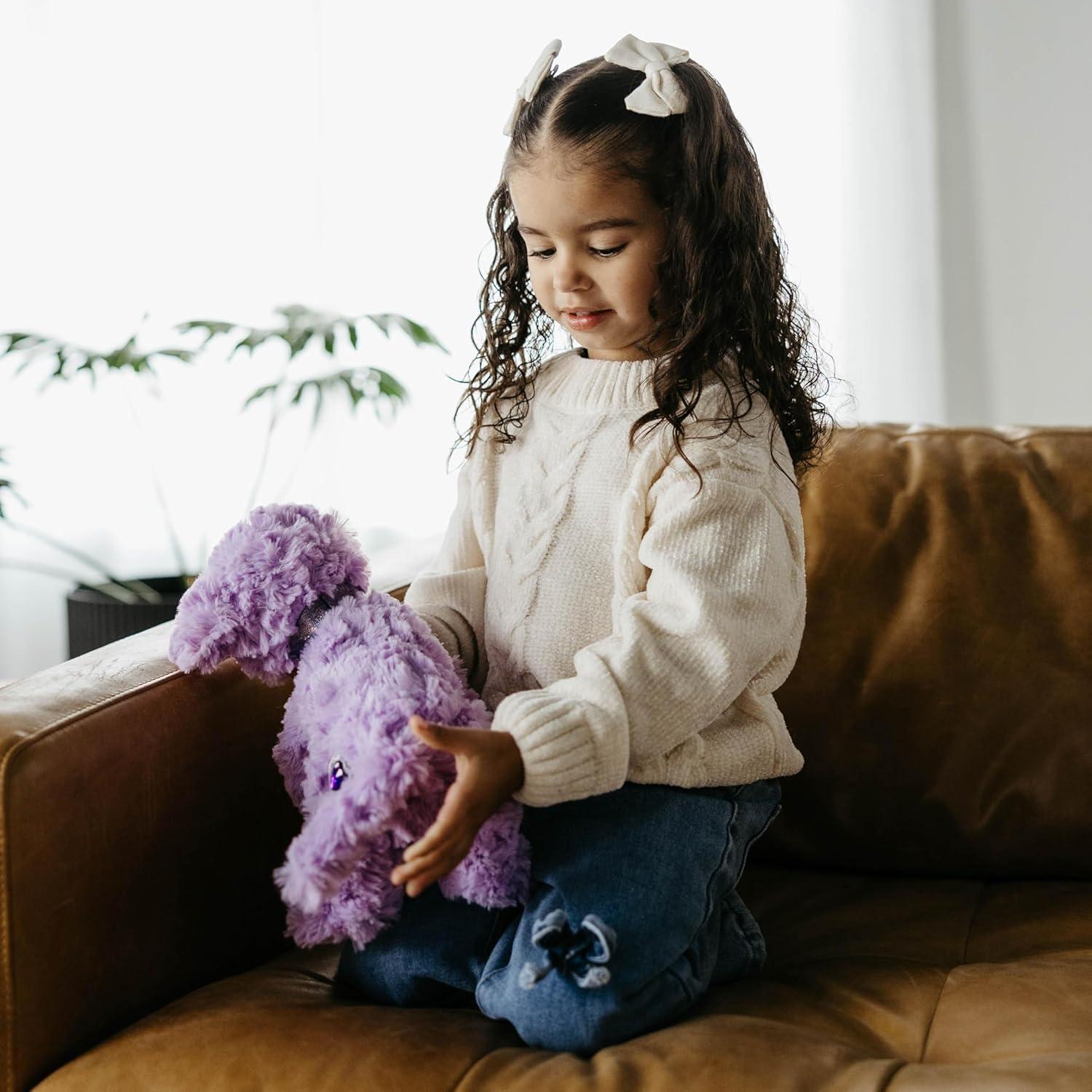 image:imageThe Petting Zoo Scruffy Dog Stuffed Animal Gifts for Girls Purple Dog Plush Toy 9 Inches