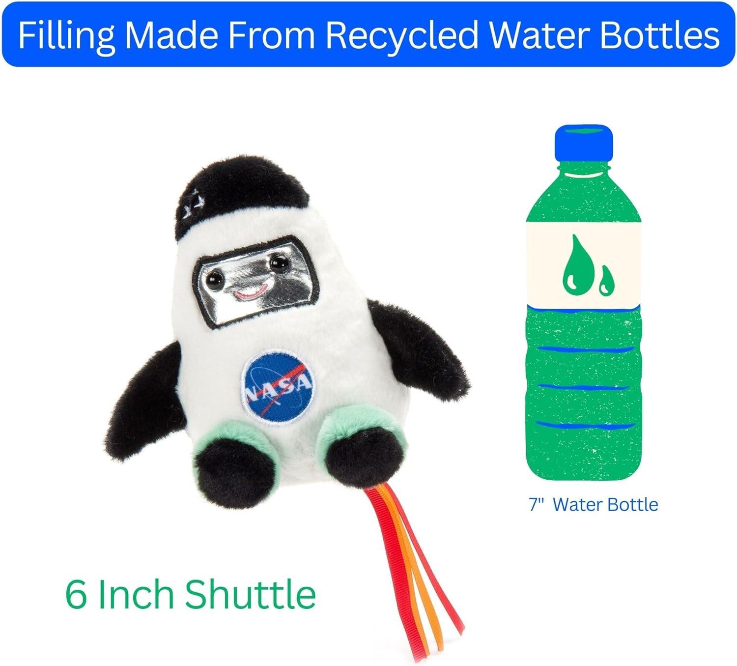 image:imageThe Petting Zoo Space Shuttle Stuffed Animal Plushie Gifts for Kids Nuggetz Animals Space Shuttle Plush Toy 6 inches