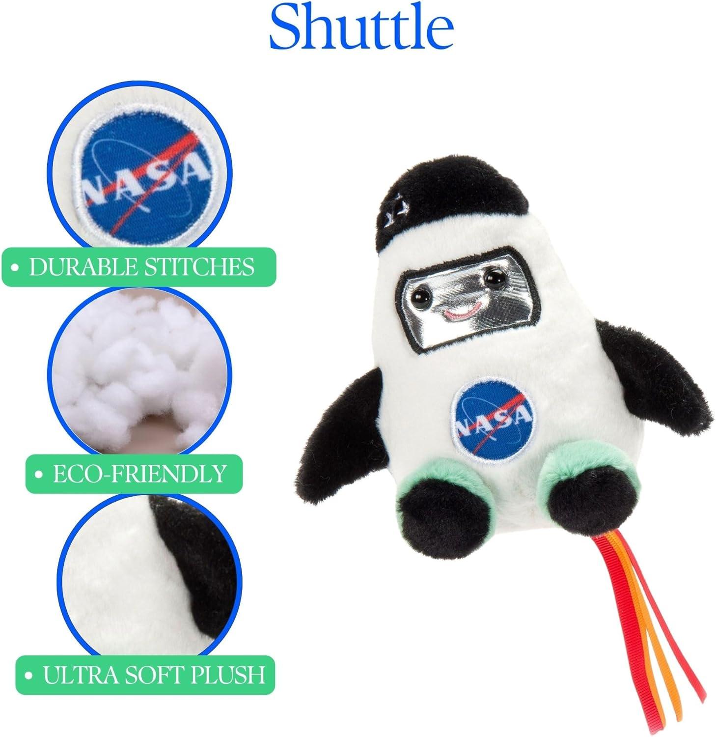 image:imageThe Petting Zoo Space Shuttle Stuffed Animal Plushie Gifts for Kids Nuggetz Animals Space Shuttle Plush Toy 6 inches