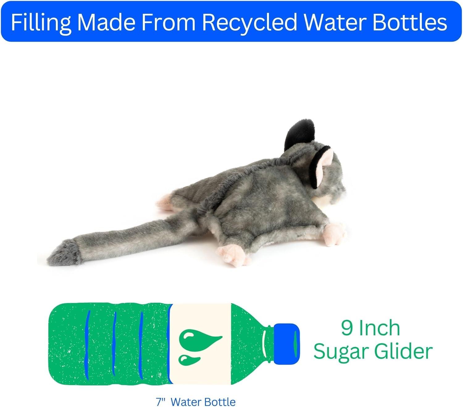 image:imageThe Petting Zoo Sugar Glider Stuffed Animal Plushie Gifts for Kids Wild Onez Wildlife Animals Sugar Glider Plush Toy 9 inches