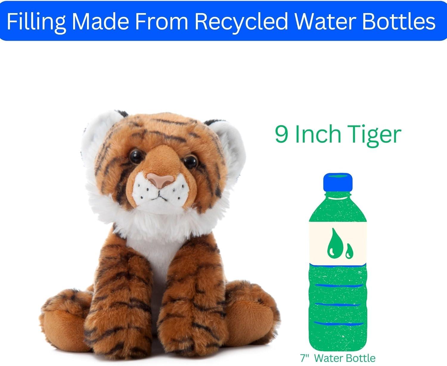 image:imageThe Petting Zoo Tiger Stuffed Animal Gifts for Kids Wild Onez Zoo Animals Tiger Plush Toy 9 inches8 inch