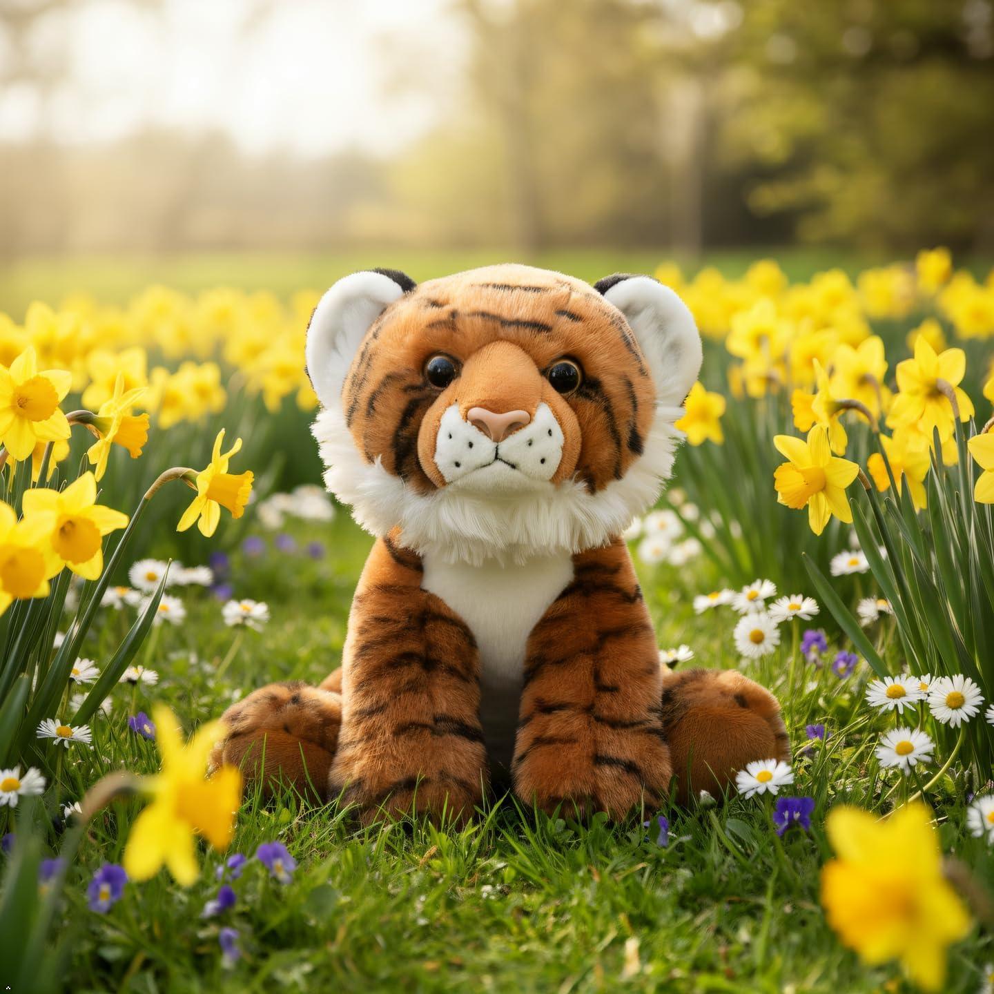 image:imageThe Petting Zoo Tiger Stuffed Animal Gifts for Kids Wild Onez Zoo Animals Tiger Plush Toy 9 inches8 inch