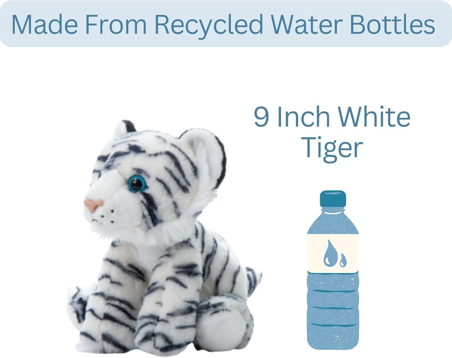image:imageThe Petting Zoo Tiger Stuffed Animal Gifts for Kids Wild Onez Zoo Animals White Tiger Plush Toy 9 inches