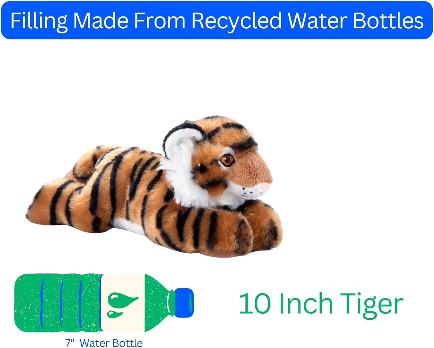 image:imageThe Petting Zoo Tiger Stuffed Animal Plushie Gifts for Kids Earth Keeperz Wildlife Animals Zoologee Striped Tiger Plush Toy 10 inches