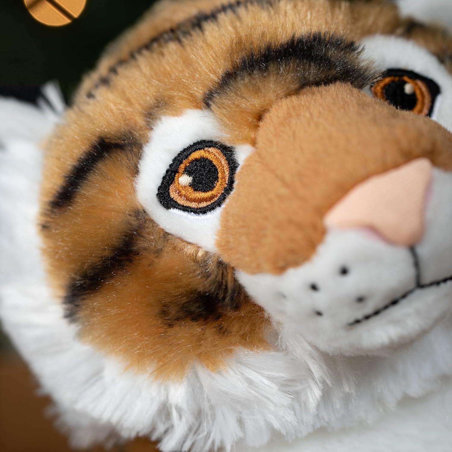 image:imageThe Petting Zoo Tiger Stuffed Animal Plushie Gifts for Kids Earth Keeperz Wildlife Animals Zoologee Striped Tiger Plush Toy 12 inches