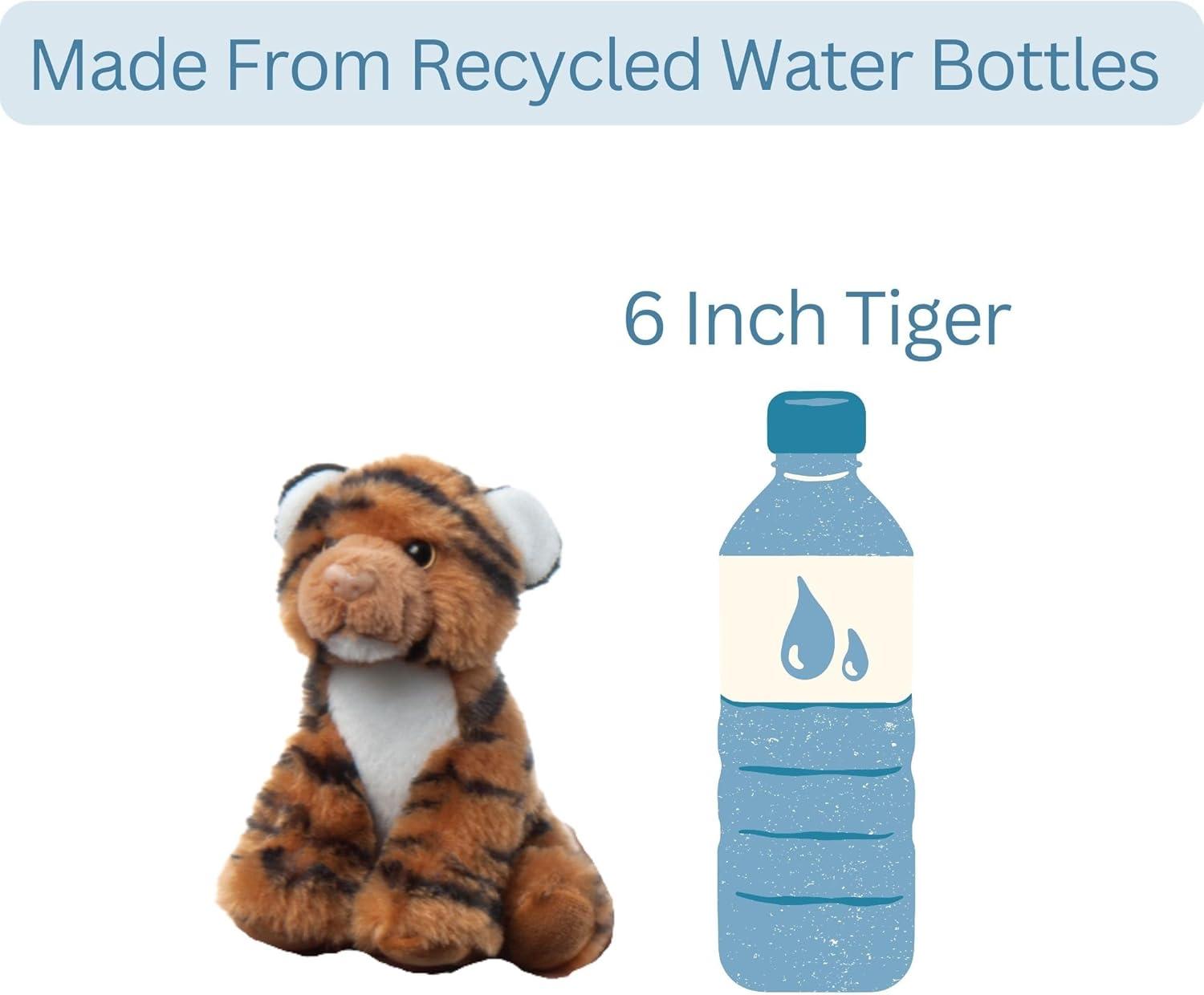 image:imageThe Petting Zoo Tiger Stuffed Animal Plushie Gifts for Kids Wild Onez Babiez Zoo Animals Orange Tiger Plush Toy 6 inches6 in Pack of 2