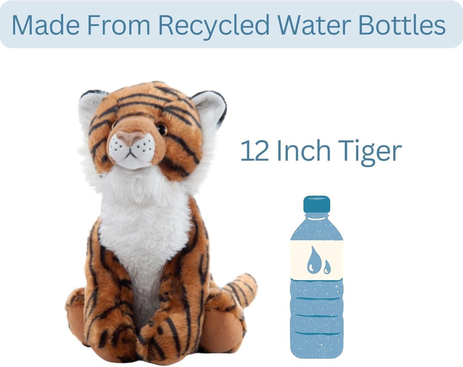 image:imageThe Petting Zoo Tiger Stuffed Animal Plushie Gifts for Kids Wild Onez Zoo Animals Tiger Plush Toy 12 inches