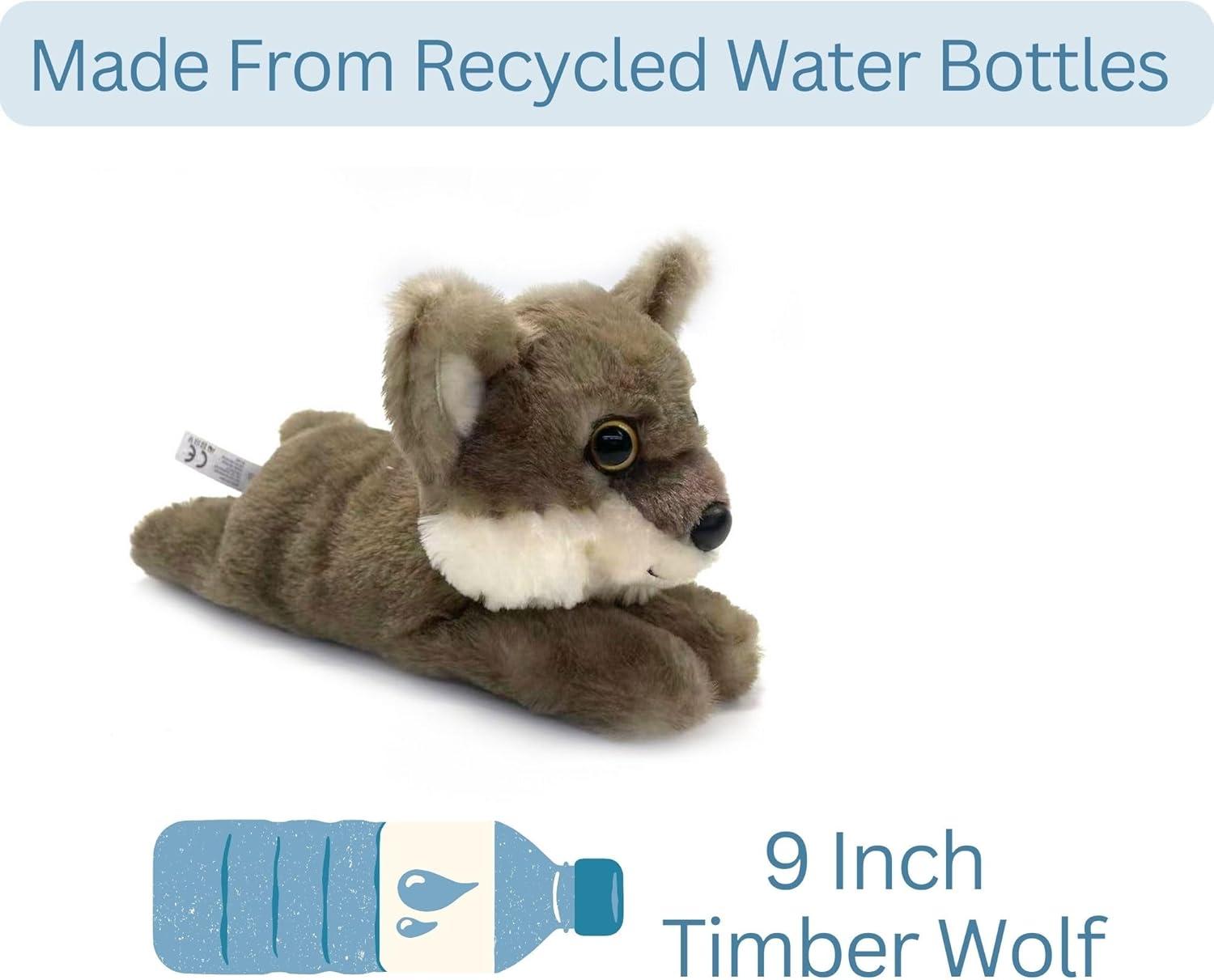 image:imageThe Petting Zoo Timber Wolf Stuffed Animal Plushie Slap Bracelet Gifts for Kids Slapstix Wildlife Animals Wolf Plush Toy 10 inches