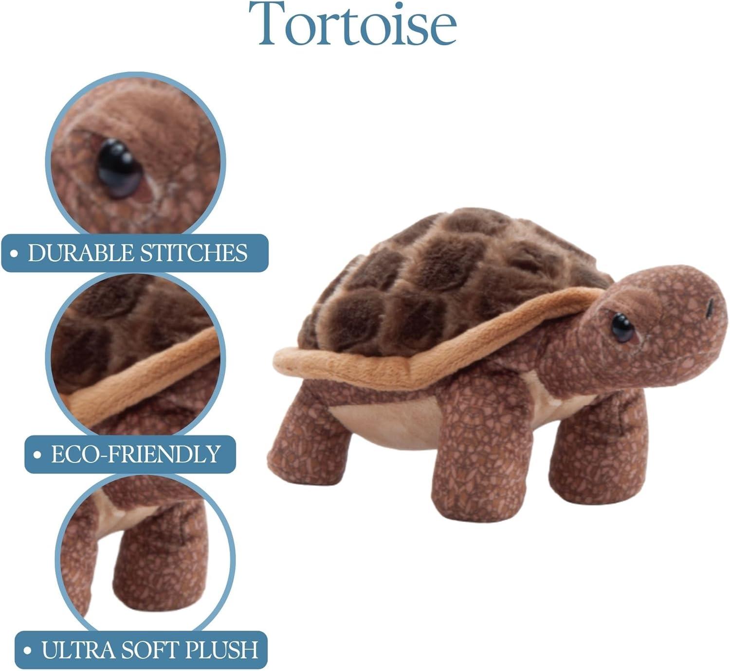 image:imageThe Petting Zoo Tortoise Stuffed Animal Plushie Gifts for Kids Wild Onez Farm Animals Tortoise Plush Toy 9 Inches