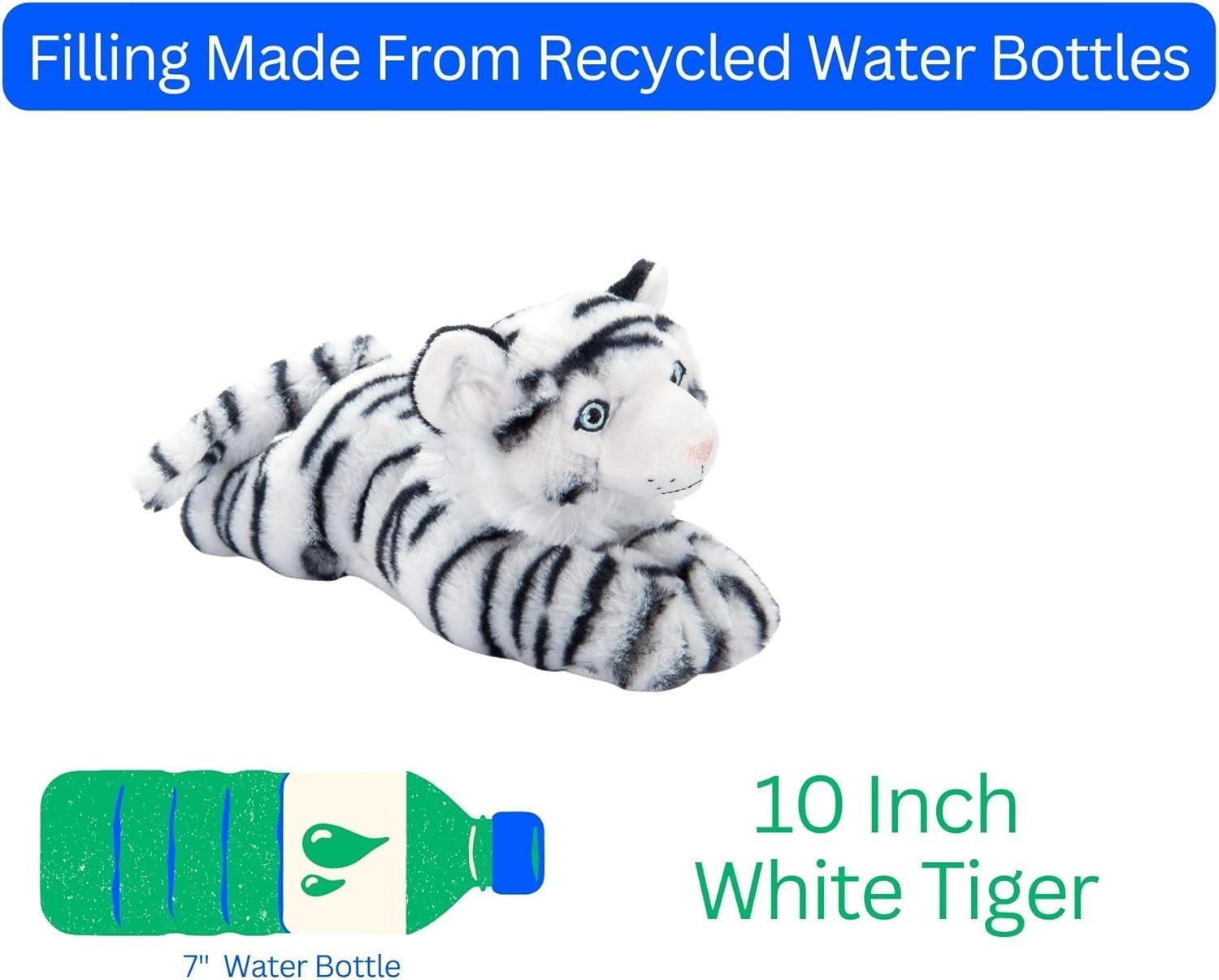 image:imageThe Petting Zoo White Tiger Stuffed Animal Plushie Gifts for Kids Earth Keeperz Wildlife Animals Zoologee White Tiger Plush Toy 10 inches