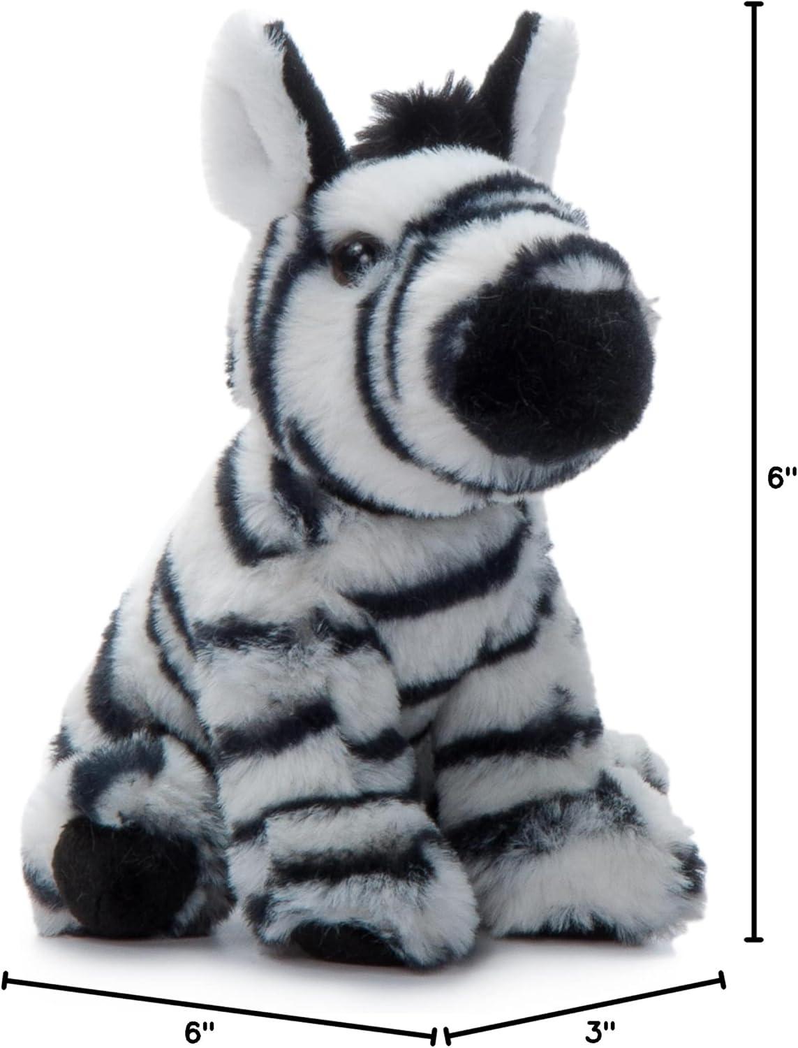 image:imageThe Petting Zoo Zebra Stuffed Animal Plushie Gifts for Kids Wild Onez Babiez Zoo Animals Zebra Plush Toy 6 inches