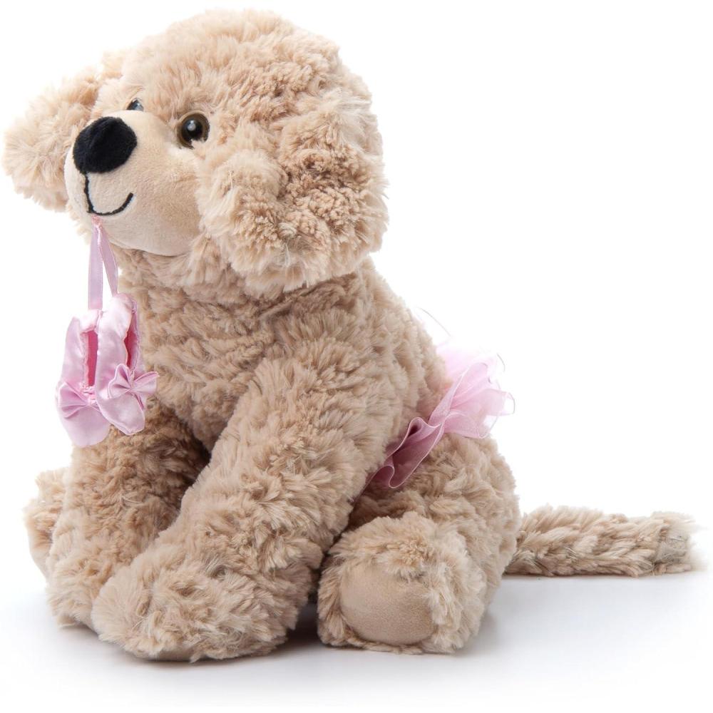 image:imageThe Petting Zoo Ballerina Scruffy Dog Stuffed Animal Gifts for Kids Caramel Brown Dog Plush Toy 10 Inches