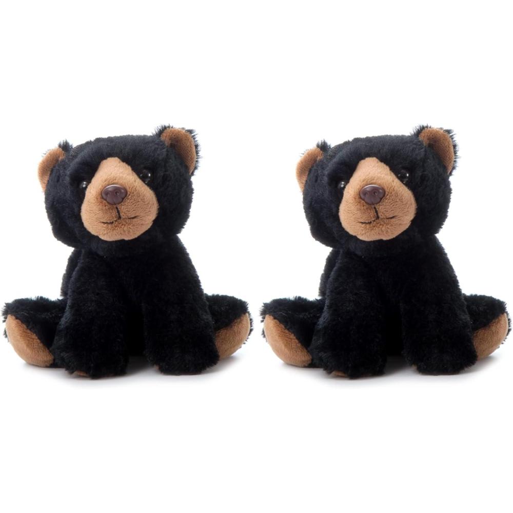 image:imageThe Petting Zoo Bear Stuffed Animal Gifts for Kids Wild Onez Zoo Animals Black Bear Plush Toy 9 inchesSmall Pack of 2