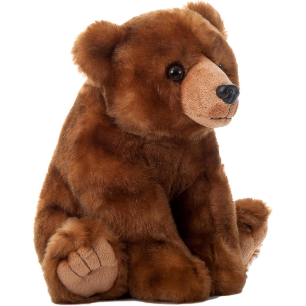 image:imageThe Petting Zoo Bear Stuffed Animal Gifts for Kids Wild Onez Zoo Animals Brown Bear Plush Toy 12 inches