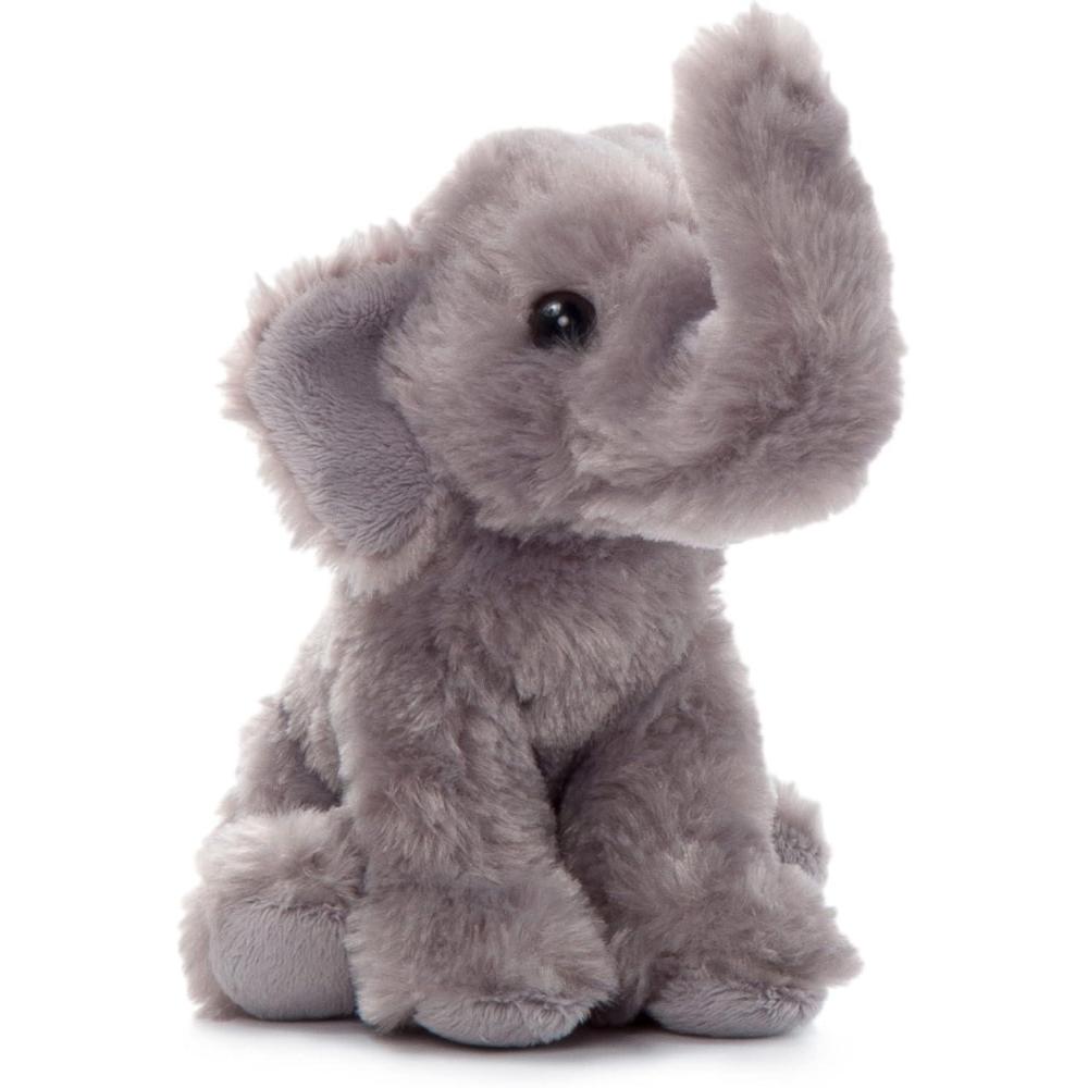 image:imageThe Petting Zoo Elephant Stuffed Animal Plushie Gifts for Kids Wild Onez Babiez Wildlife Animals Elephant Plush Toy 6 Inches