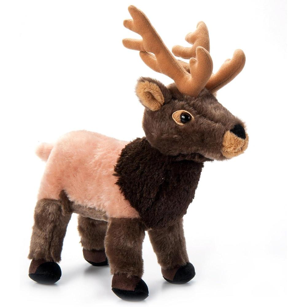 image:imageThe Petting Zoo Elk Stuffed Animal Plushie Gifts for Kids Wild Onez Wildlife Animals Elk Plush Toy 12 Inches