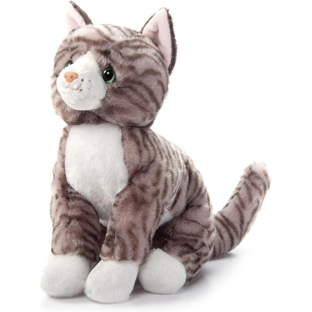 image:imageThe Petting Zoo Grey Tabby Cat Stuffed Animal Plushie Gifts for Kids Cat Plush Toy 12 inches