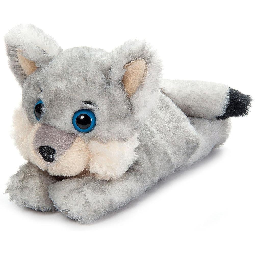image:imageThe Petting Zoo Grey Wolf Stuffed Animal Plushie Slap Bracelet Gifts for Kids Slapstix Wildlife Animals Wolf Plush Toy 10 inches