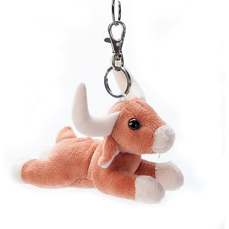 image:imageThe Petting Zoo Longhorn Stuffed Animal Plushie Gifts for Kids Backpack Clips Animals Longhorn Plush Toy 5 inches
