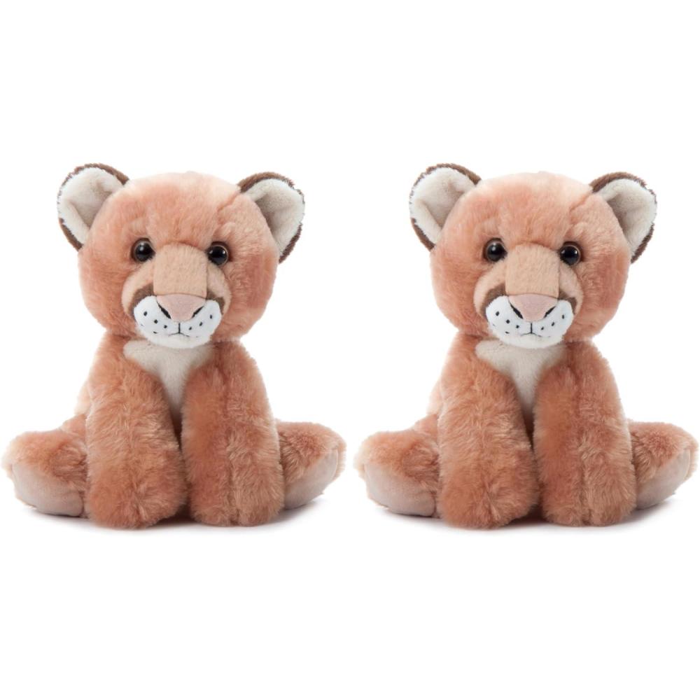 image:imageThe Petting Zoo Mountain Lion Stuffed Animal Gifts for Kids Wild Onez Zoo Animals Mountain Lion Plush Toy 9 inchesSmall Pack of 2