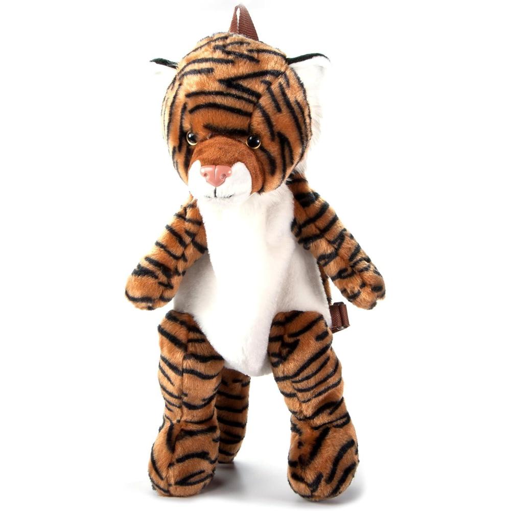 image:imageThe Petting Zoo Tiger Stuffed Animal Plushie Backpack Gifts for Kids Wildlife Animal Toy Orange Tiger Plush Toy Book Bag 20 inches