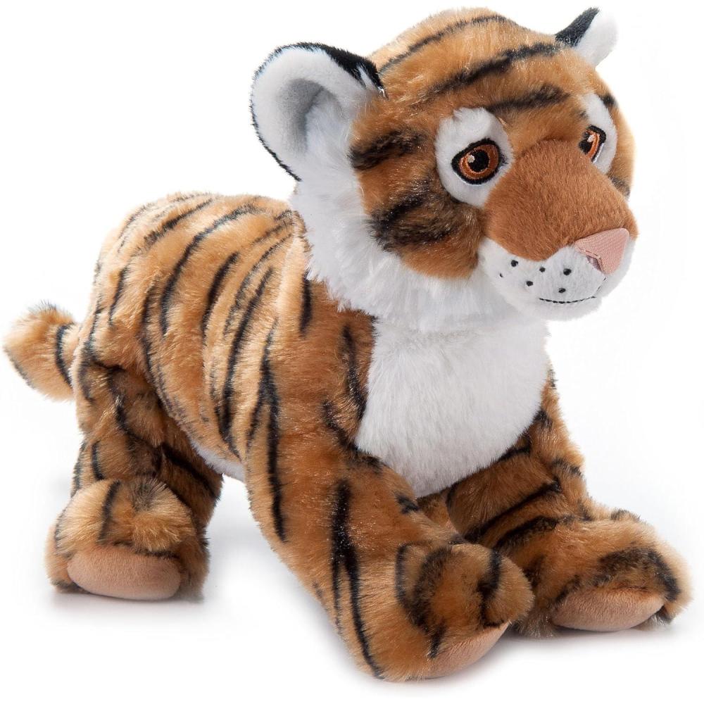 image:imageThe Petting Zoo Tiger Stuffed Animal Plushie Gifts for Kids Earth Keeperz Wildlife Animals Zoologee Striped Tiger Plush Toy 12 inches