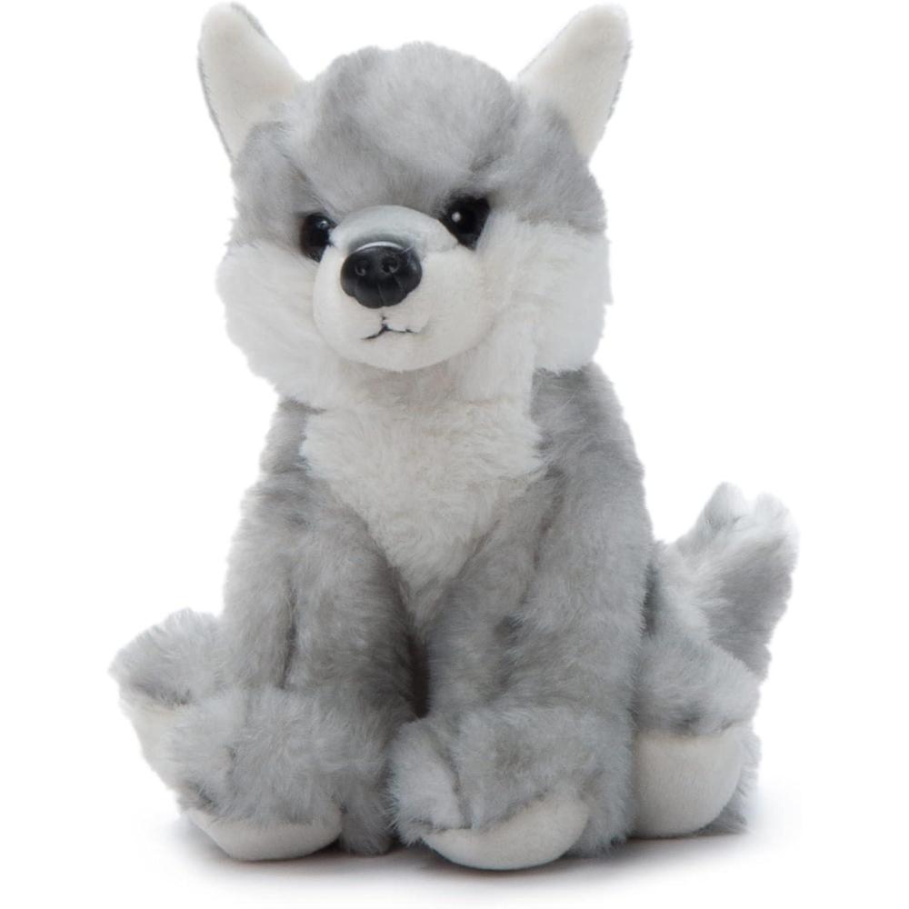 image:imageThe Petting Zoo Wolf Stuffed Animal Plushie Gifts for Kids Wild Onez Babiez Wildlife Animals Grey Wolf Plush Toy 6 inches6 in