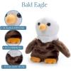 The Petting Zoo Bald Eagle Stuffed Animal Plushie, Gifts for Kids, Nuggetz Wildlife Animals, Eagle Plush Toy, 6 inches