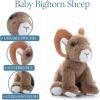 The Petting Zoo Bighorn Sheep Stuffed Animal Plushie, Gifts for Kids, Wild Onez Babiez Zoo Animals, Bighorn Sheep Plush Toy 6 inches(6 in)