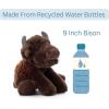 The Petting Zoo Floppy Bison Stuffed Animal Plushie, Gifts for Kids, Wild Onez Wildlife Animals, Bison Plush Toy 9 inches(8 inch (Pack of 2))