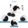 The Petting Zoo Grey Wolf Stuffed Animal Plushie, Gifts for Kids, Scoopz Wildlife Animals, Wolf Plush Toy, 8 inches(Cow)
