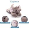 The Petting Zoo Grey Wolf Stuffed Animal Plushie, Gifts for Kids, Scoopz Wildlife Animals, Wolf Plush Toy, 8 inches(Elephant)