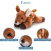 The Petting Zoo Grey Wolf Stuffed Animal Plushie, Gifts for Kids, Scoopz Wildlife Animals, Wolf Plush Toy, 8 inches(Fawn)