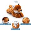 The Petting Zoo Grey Wolf Stuffed Animal Plushie, Gifts for Kids, Scoopz Wildlife Animals, Wolf Plush Toy, 8 inches(Fox)