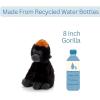 The Petting Zoo Grey Wolf Stuffed Animal Plushie, Gifts for Kids, Scoopz Wildlife Animals, Wolf Plush Toy, 8 inches(Gorilla)