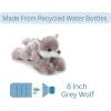 The Petting Zoo Grey Wolf Stuffed Animal Plushie, Gifts for Kids, Scoopz Wildlife Animals, Wolf Plush Toy, 8 inches(Grey Wolf)