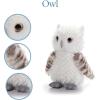 The Petting Zoo Grey Wolf Stuffed Animal Plushie, Gifts for Kids, Scoopz Wildlife Animals, Wolf Plush Toy, 8 inches(Owl)