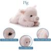The Petting Zoo Grey Wolf Stuffed Animal Plushie, Gifts for Kids, Scoopz Wildlife Animals, Wolf Plush Toy, 8 inches(Pig)
