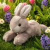 The Petting Zoo Grey Wolf Stuffed Animal Plushie, Gifts for Kids, Scoopz Wildlife Animals, Wolf Plush Toy, 8 inches(Rabbit)