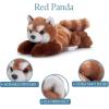 The Petting Zoo Grey Wolf Stuffed Animal Plushie, Gifts for Kids, Scoopz Wildlife Animals, Wolf Plush Toy, 8 inches(Red Panda)