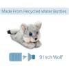 The Petting Zoo Grey Wolf Stuffed Animal Plushie Slap Bracelet, Gifts for Kids, Slapstix Wildlife Animals, Wolf Plush Toy, 10 inches