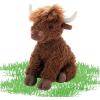The Petting Zoo Highland Cow Plushie Stuffed Animal, Gifts for Kids, Wild Onez Wildlife Animals, Brown Cow Plush Toy, 12 inches