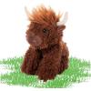 The Petting Zoo Highland Cow Plushie Stuffed Animal, Gifts for Kids, Wild Onez Wildlife Animals, Brown Cow Plush Toy, 9 inches