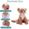 The Petting Zoo Mountain Lion Stuffed Animal, Gifts for Kids, Wild Onez Zoo Animals, Mountain Lion Plush Toy Sitting 12 inches