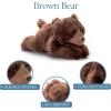 The Petting Zoo Seahorse Stuffed Animal Plushie, Gifts for Kids, Scoopz Sealife Animals, Seahorse Plush Toy, 8 inches(Brown Bear)