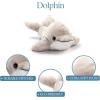 The Petting Zoo Seahorse Stuffed Animal Plushie, Gifts for Kids, Scoopz Sealife Animals, Seahorse Plush Toy, 8 inches(Dolphin)